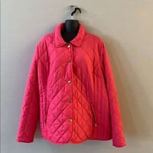 Hot Pink crown&ivy Jacket with Navy Stripes(XL)